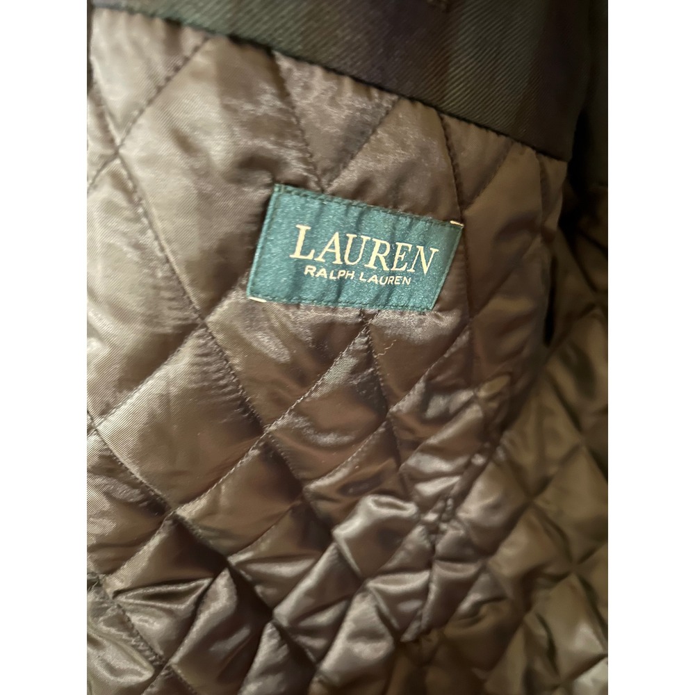 LAUREN RALPH LAUREN Wool Blend Pea Coat Size 46 R‎ Nautical Anchor Button Detail - Picture 8 of 9